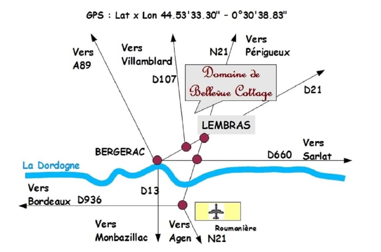 Du Vert & Du Bon Air - Linge Maison Inclus - Parking Prive Gratuit - Centre Ville Bergerac 10Mn - Domaine Bellevue Cottage En Perigord Lembras Kültér fotó